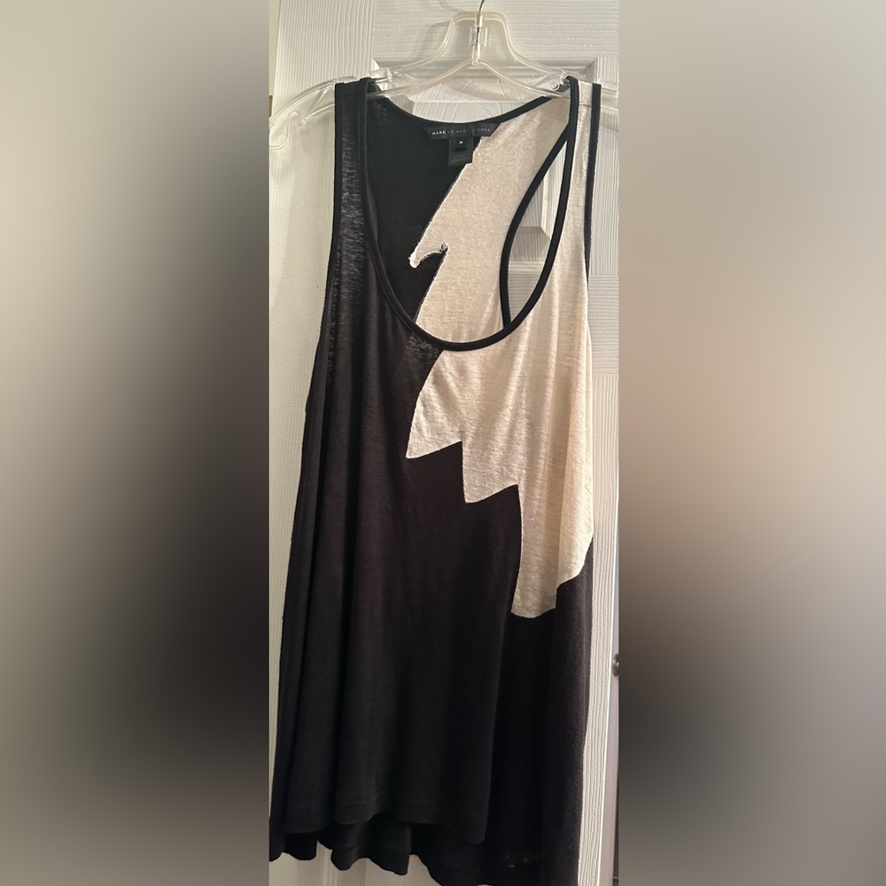 MARC By Marc Jacobs Black and White Tank Top Size M